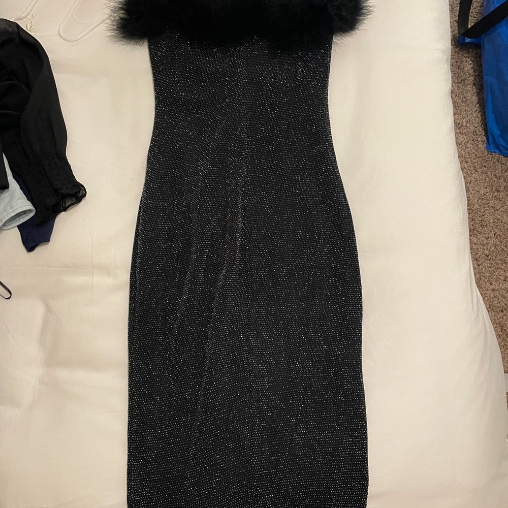 Elegant Black Glitter Dress